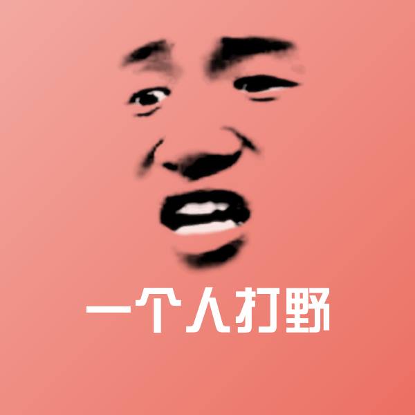 一个人打野表情包