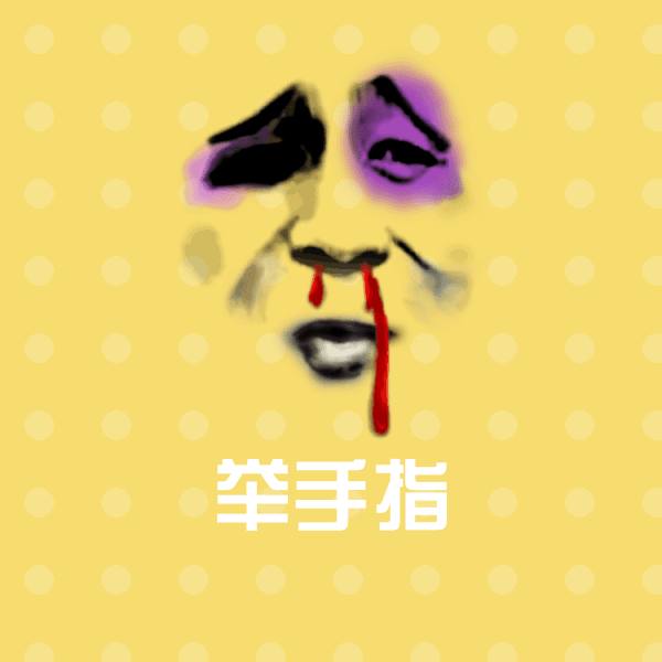 搞笑举手指表情