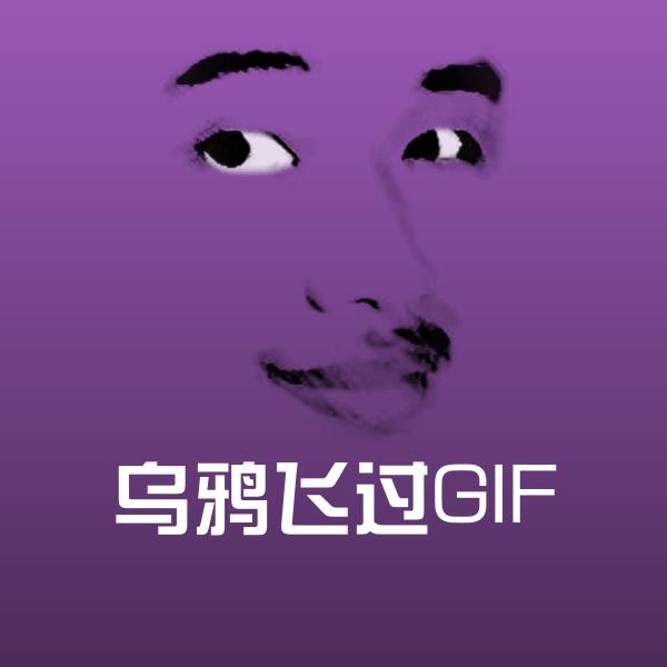 可爱乌鸦飞过GIF表情