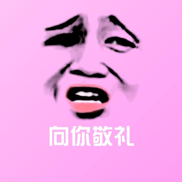 原创向你敬礼表情包 第1张