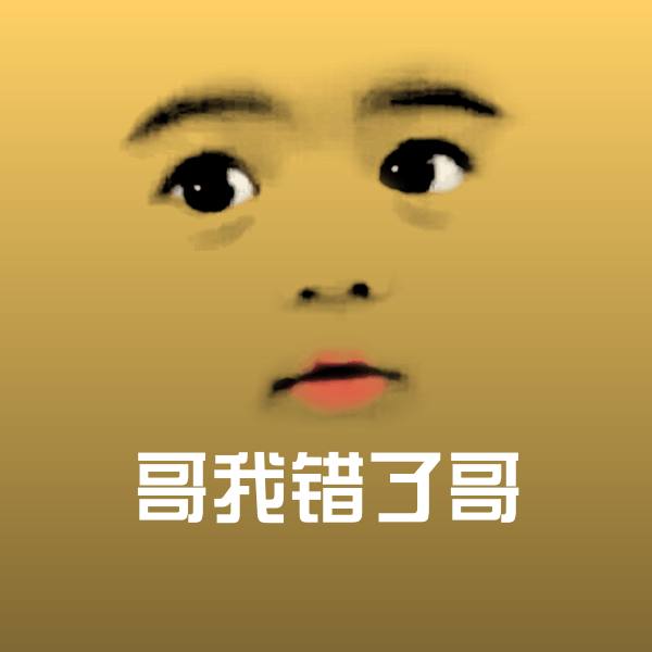 哥我错了哥沙雕表情包