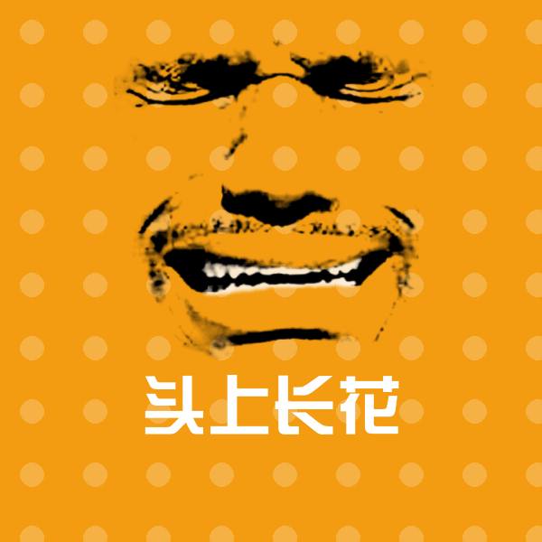 头上长花表情包