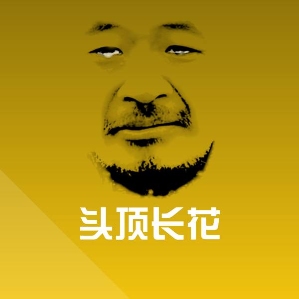搞笑头顶长花表情