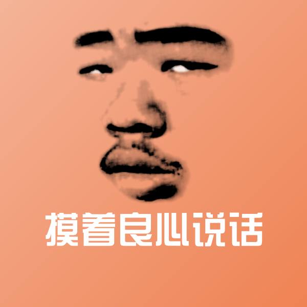 高清摸着良心说话表情图片