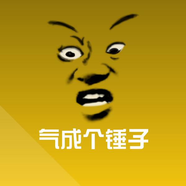 原创气成个锤子表情包