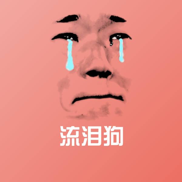 可爱流泪狗表情