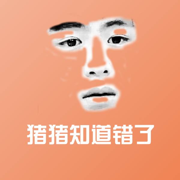 猪猪知道错了表情包 第1张
