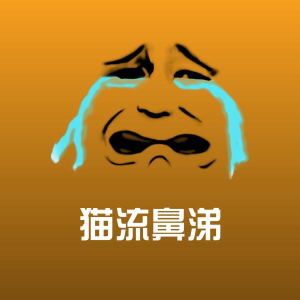 可爱猫流鼻涕表情