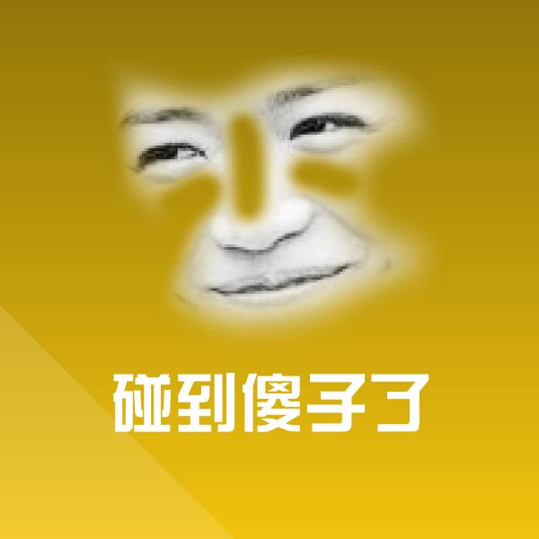 碰到傻子了微信表情包