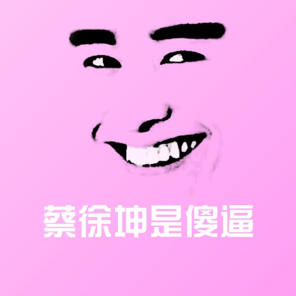蔡徐坤是傻逼沙雕表情包