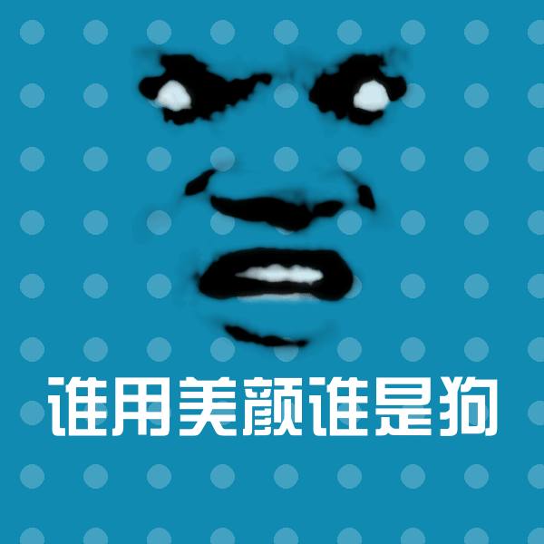 谁用美颜谁是狗聊天表情