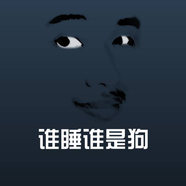 谁睡谁是狗表情包