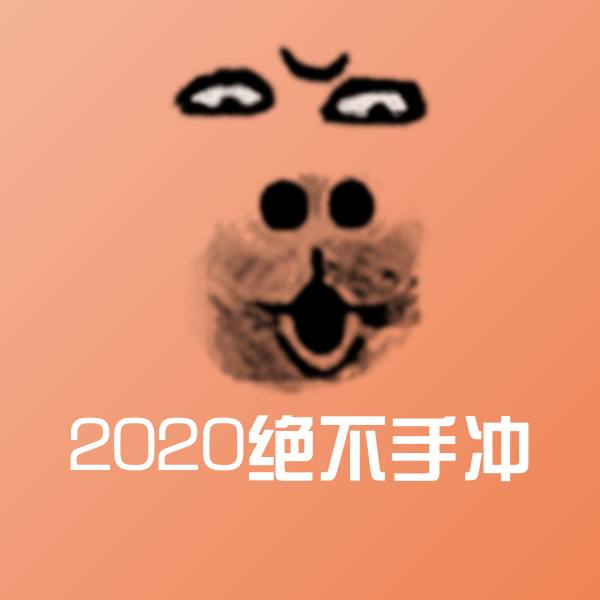 搞笑2020绝不手冲表情